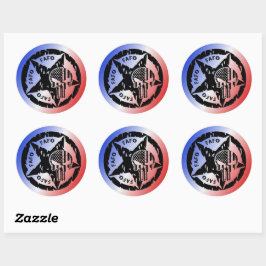 American FAFO Punisher Skull & Star Runt Klistermärke