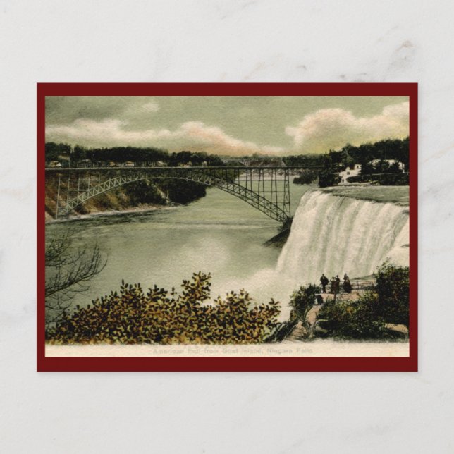 American Falls, Goat Island, Niagara Falls 1906 Vi Vykort (Framsida)