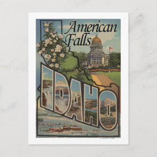 American Falls, Idaho - Stora Brev-Scenes Vykort
