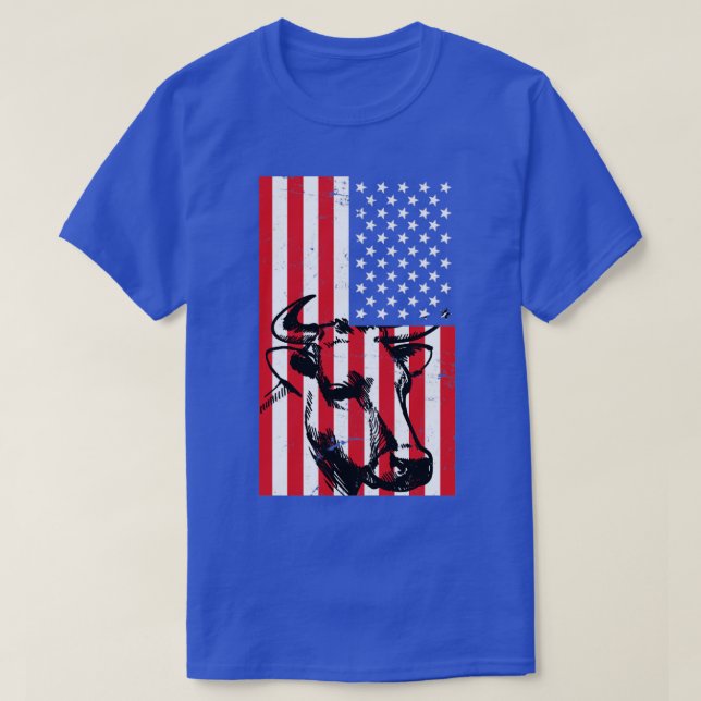 American Famer Gift Cow Farmer Cow T Shirt (Design framsida)