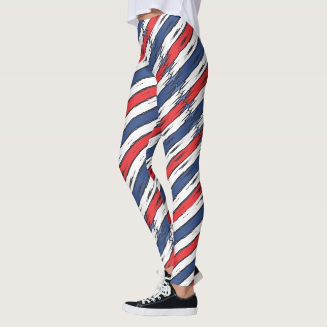 American Family Patriotic Summer Helgdagars Leggin Leggings (Vänster)