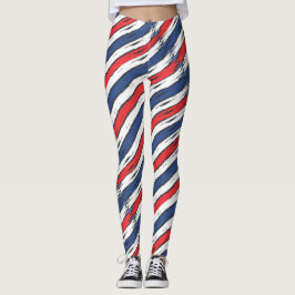 American Family Patriotic Summer Helgdagars Leggin Leggings