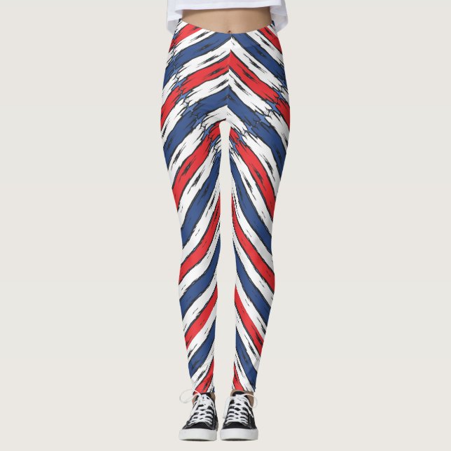 American Family Patriotic Summer Helgdagars Leggin Leggings (Framsida)