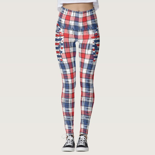 American Family Patriotic Summer Helgdagars Leggings (Framsida)