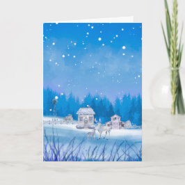 American Farm Signature Folded Holiday Card Helgkort