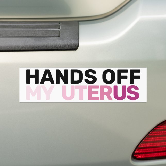 American Feminist Protest Art Hands Off My Uterus Bildekal (På Bil)