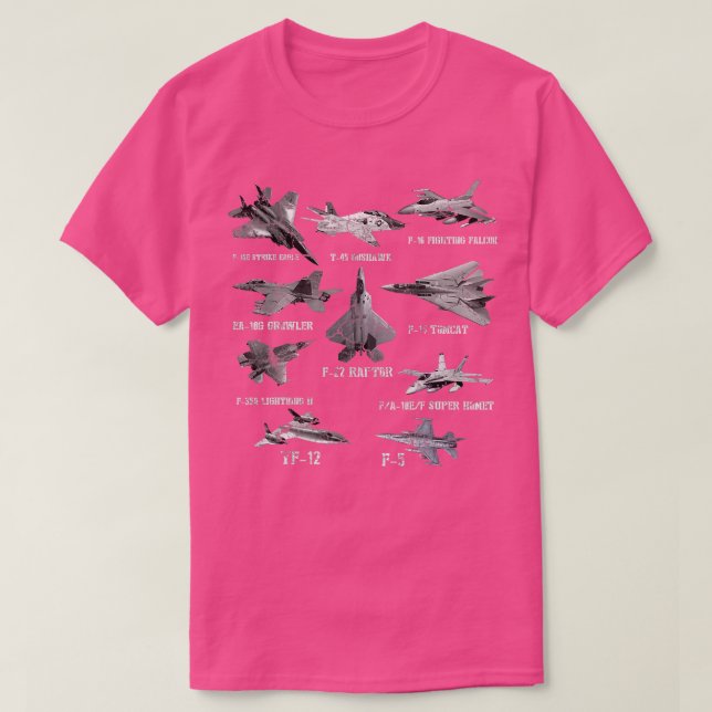 American Fighters Jet F22 Raptor F14 omcat Flygpla T Shirt (Design framsida)