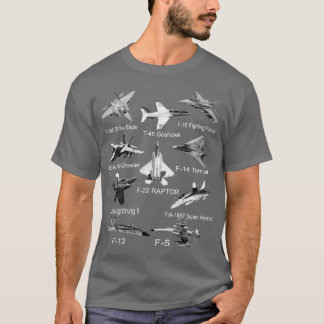 American Fighters Jet F22 Raptor F14 omcat Flygpla T Shirt