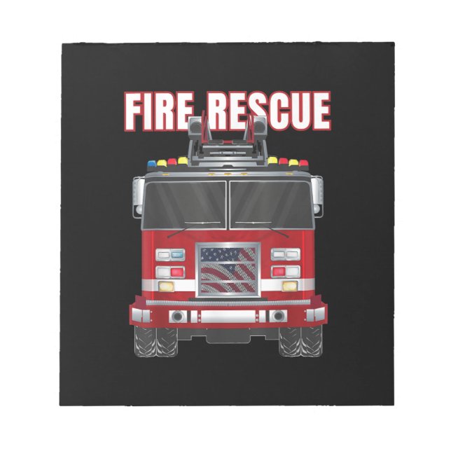 American Fire Rädding Firefighter Department Lastb Anteckningsblock (Framsida)