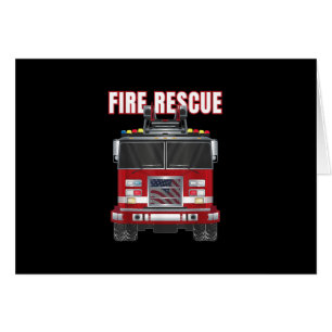 American Fire Rädding Firefighter Department Lastb Hälsningskort