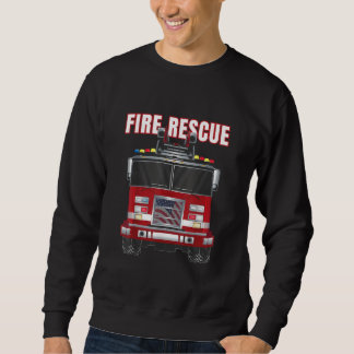 American Fire Rädding Firefighter Department Lastb Lång Ärmad Tröja