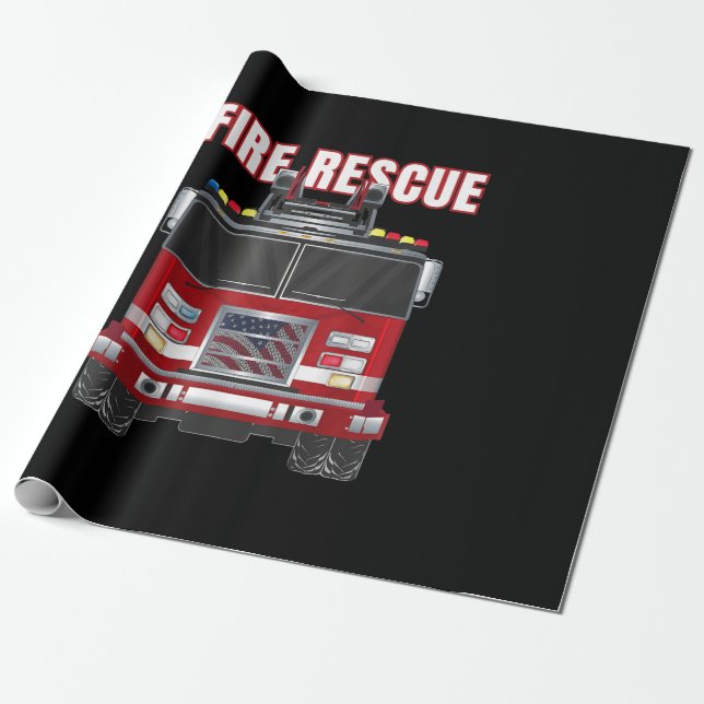 American Fire Rädding Firefighter Department Lastb Presentpapper (Utrullad)