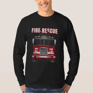 American Fire Rädding Firefighter Department Lastb T Shirt