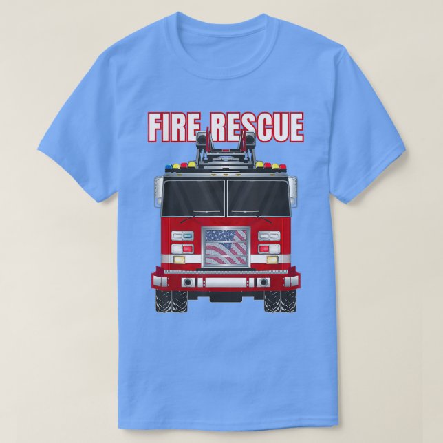 American Fire Rädding Firefighter Department Lastb T Shirt (Design framsida)