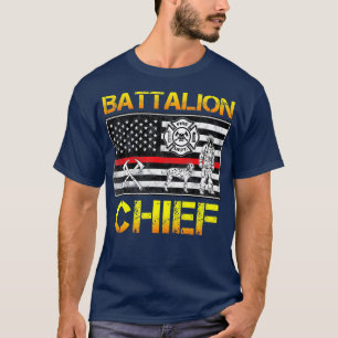 American Firefighter Battalion Chief Fireman Hero T Shirt