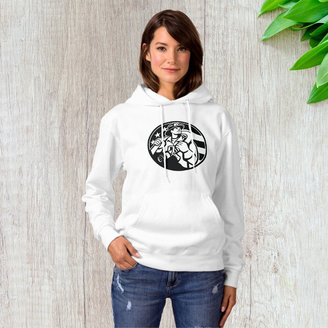 American Firefighter Hero fet Black and White T Shirt (Skapare uppladdad)