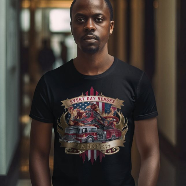 American Firefighter Heroes T Shirt (Skapare uppladdad)