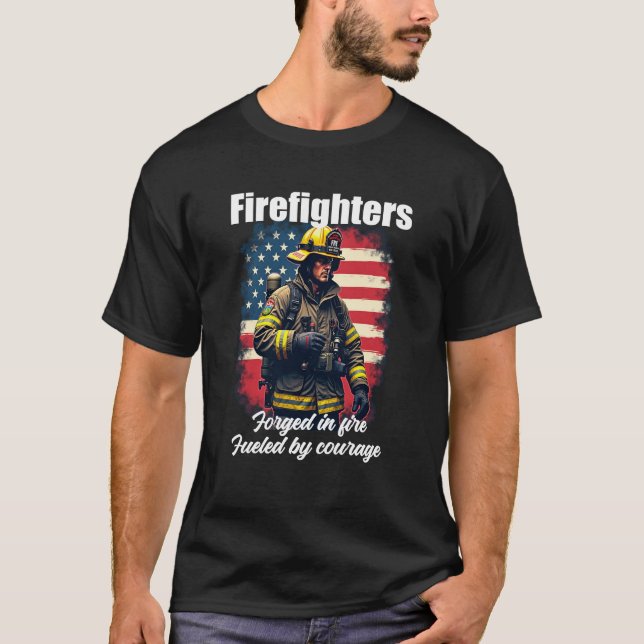 American Firefighter Tee - förfalskad i Fire för m (Framsida)