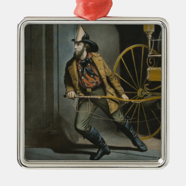 American Fireman: Alltid Redo Julgransprydnad Metall (Framsidan)