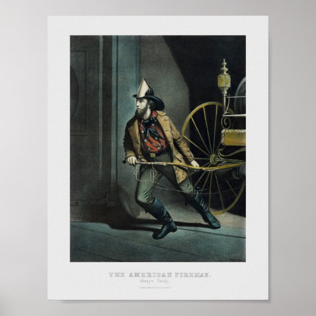 American Fireman - Always Redo - 1858 Poster (Framsidan)