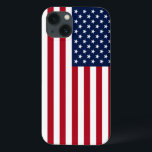American Flag<br><div class="desc">A patriotic red, white and blue stars and stripes old glory USA FLAG design iPhone 5 Case</div>