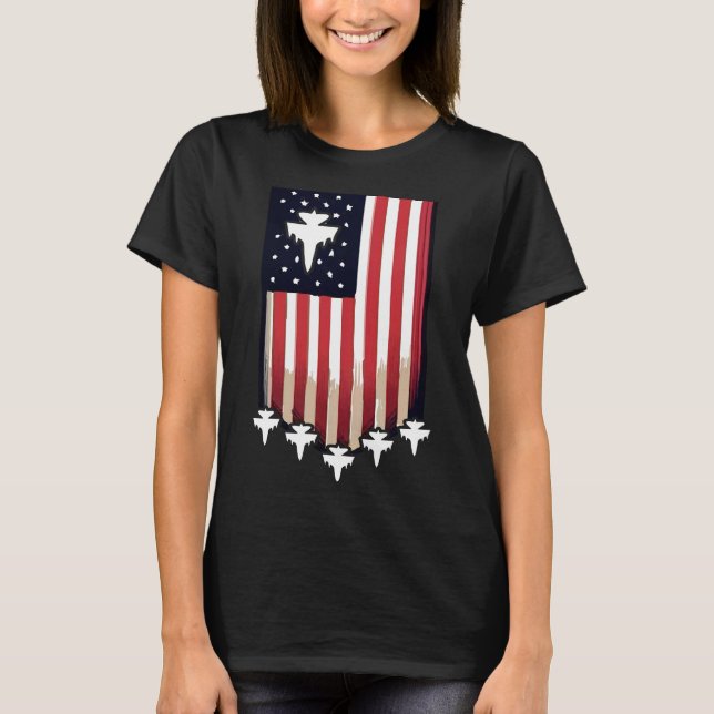 American Flag 4th of July-65079 T Shirt (Framsida)