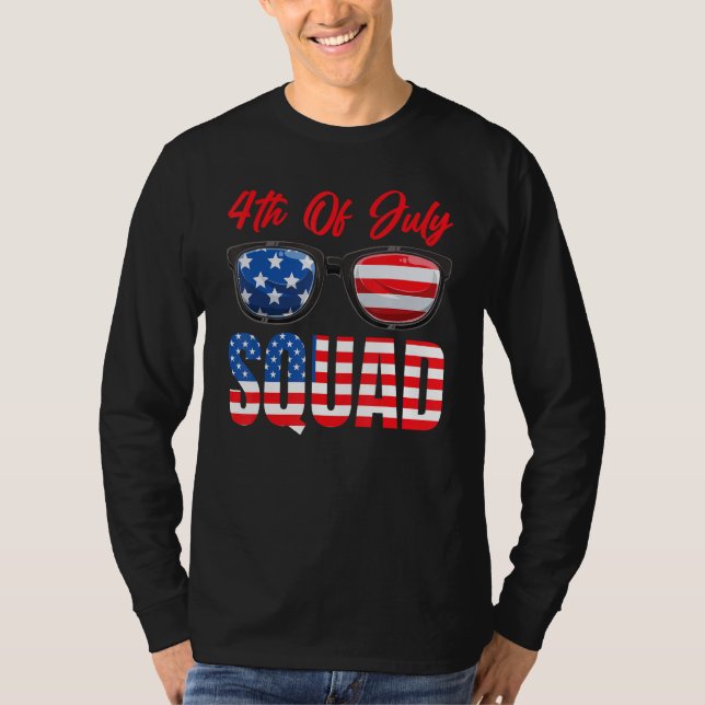 American Flag 4th Of July Squad 4th Of July T Shirt (Framsida)
