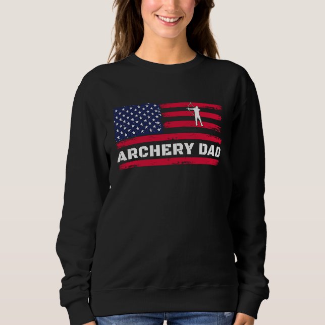 American Flag Archery Dad Father's Day T Shirt (Framsida)
