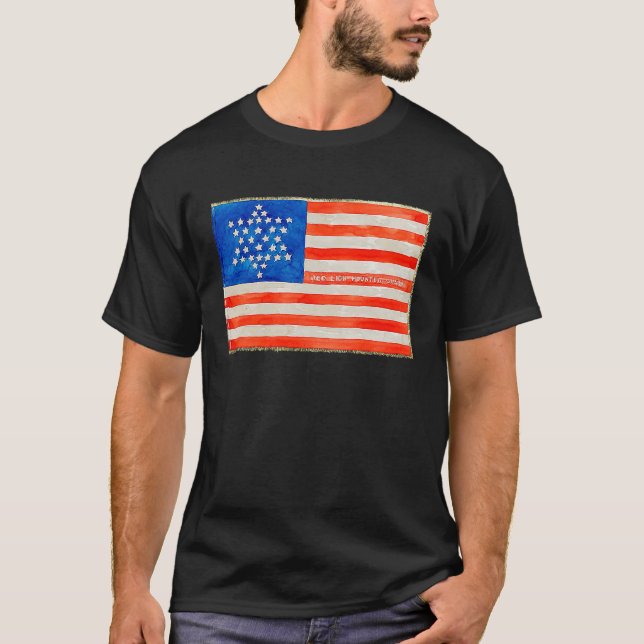 American Flag Civil War T Shirt (Framsida)