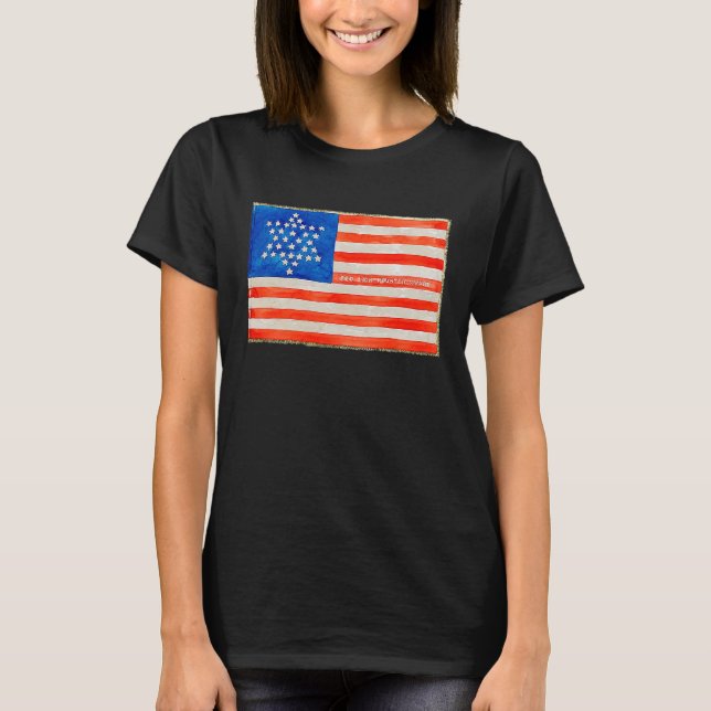 American Flag Civil War T Shirt (Framsida)
