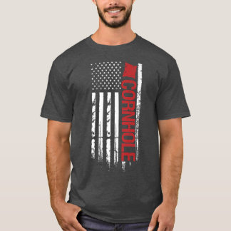 American Flag cornhole USA Patriotic Father's Day  T Shirt