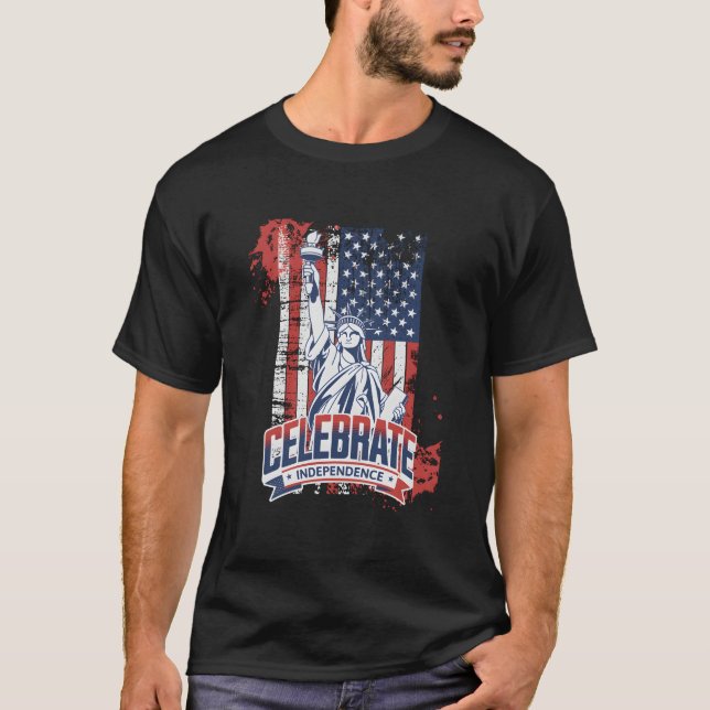 American Flag Day Memory History Inspiration T Shirt (Framsida)