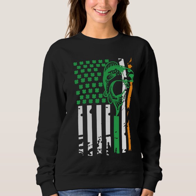 American Flag DayFishing American Irish Flag for U T Shirt (Framsida)