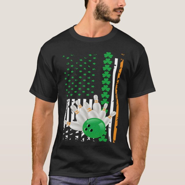 American Flag DayIrish American Bowling Flag for U T Shirt (Framsida)