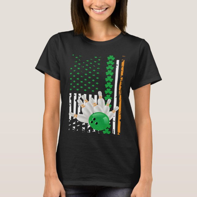 American Flag DayIrish American Bowling Flag for U T Shirt (Framsida)