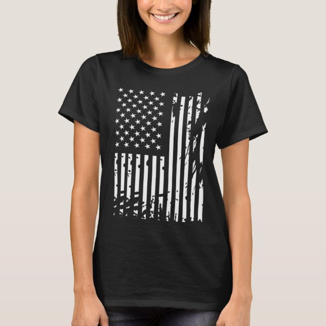 American Flag DayRotcho Distressed USA Flag for US T Shirt (Framsida)