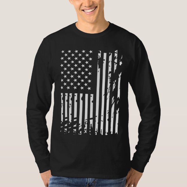 American Flag DayRotcho Distressed USA Flag for US T Shirt (Framsida)