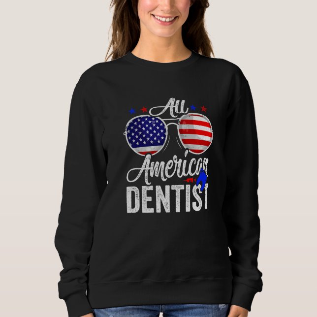American Flag Dentist 4th Of July Patriotic Men Wo T Shirt (Framsida)