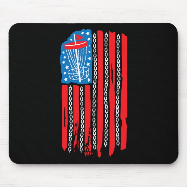 American Flag Disc Golf Basket Chain 4th Of July M Musmatta (Framsidan)
