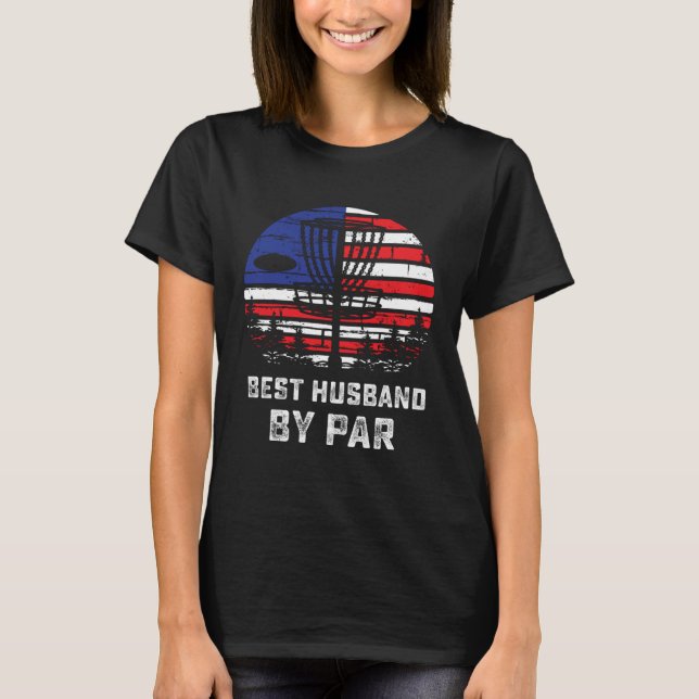 American Flag Disc Golf Husband Patriotic Disk Gol T Shirt (Framsida)