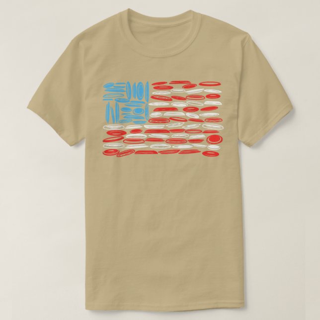 American Flag Disc Golf Usa Old Glory Graphic 17  T Shirt (Design framsida)