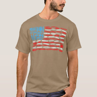American Flag Disc Golf Usa Old Glory Graphic 17  T Shirt