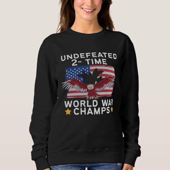 American Flag Eagle World Champs T Shirt (Framsida)