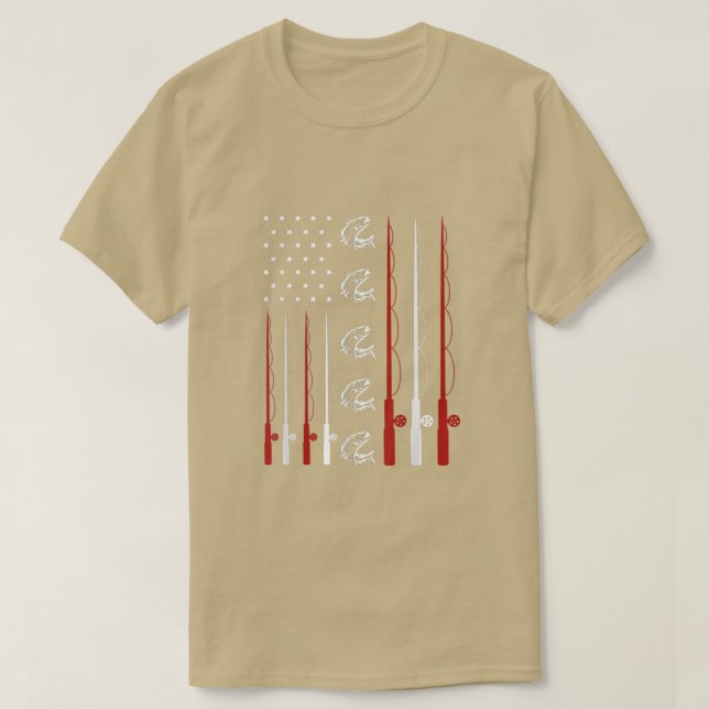 American Flag Fishing Usa 4th Of July Men Women Bo T Shirt (Design framsida)