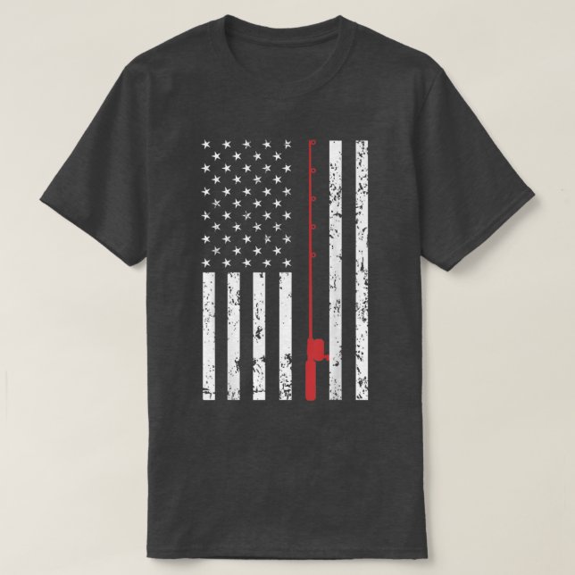 American Flag FishingVintage Fishing72  T Shirt (Design framsida)