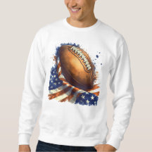 American Flag Football T-Shirt Men's Patriotic USA