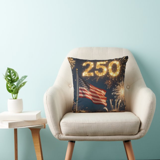 American Flag for 250th Birthday Party Kudde (Stol)