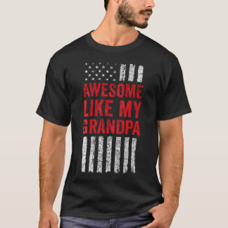 American Flag Granddaughter Grandson Awesome Like  T Shirt
