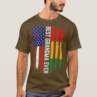 American Flag & Guinea Flag Best Grandma Ever T Shirt