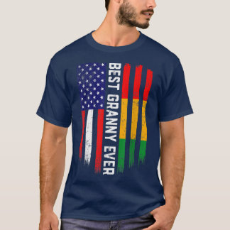 American Flag & Guinea Flag Best Granny Ever T Shirt
